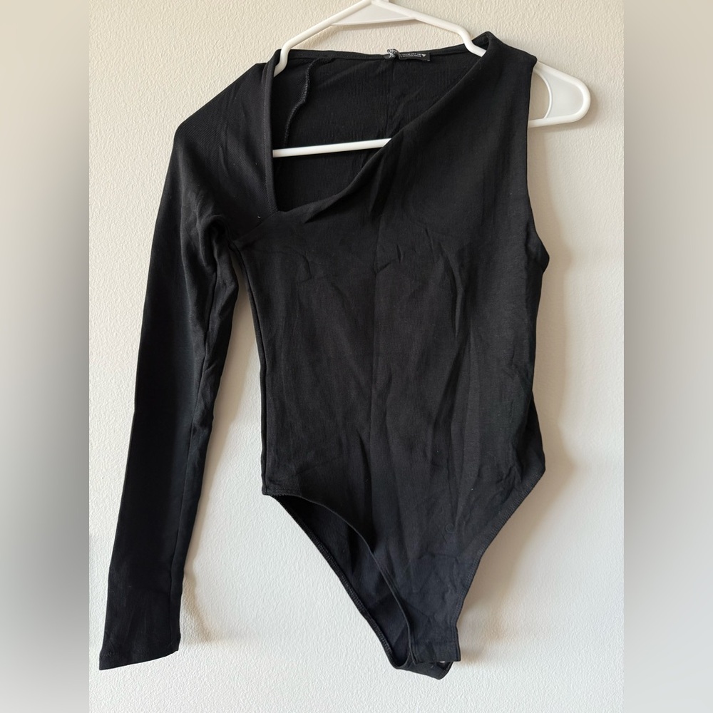 Zara Black Long Sleeve Bodysuit